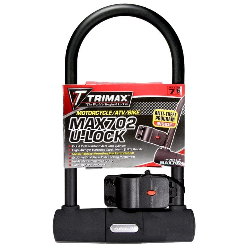 Trimax MAX702 U-Lock, 4.5" x 9", 14mm Shackle