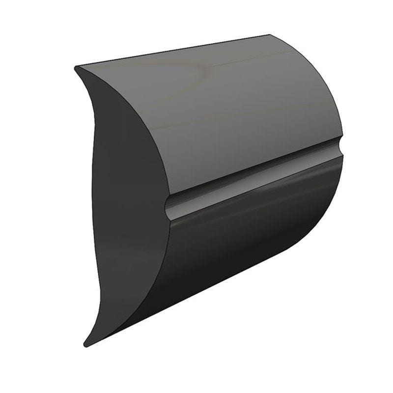Taco Marine V21-0458BKA20D Rigid Vinyl, Black Rub Rail Insert, 7/8"W x 2-1/2"H x 20'L
