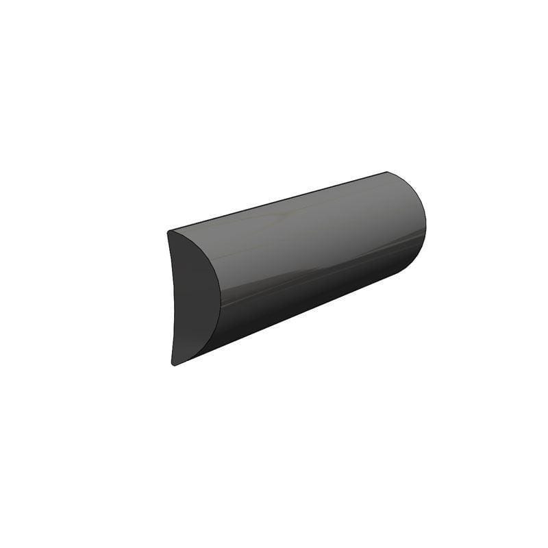 Taco Marine V21-0460BKA12D Rigid Vinyl, Black Rub Rail Insert, 3/8"W x 1"H x 12'L