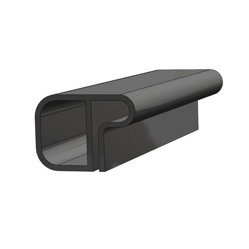 Taco Marine V21-9140BKA166 Canoe Rail, Black Rub Rail Insert, 1-3/4"W X 1-1/4"H X 16' 6"L