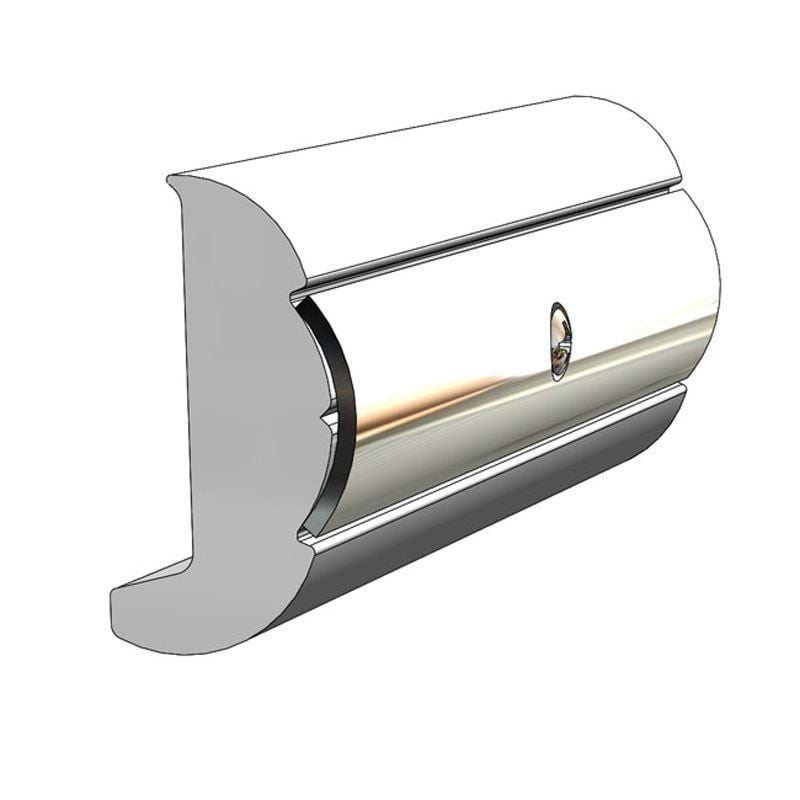 Taco Marine V21-9502BKA20D Rigid Vinyl, Black Rub Rail Insert, 1"W x 2"H x 20'L