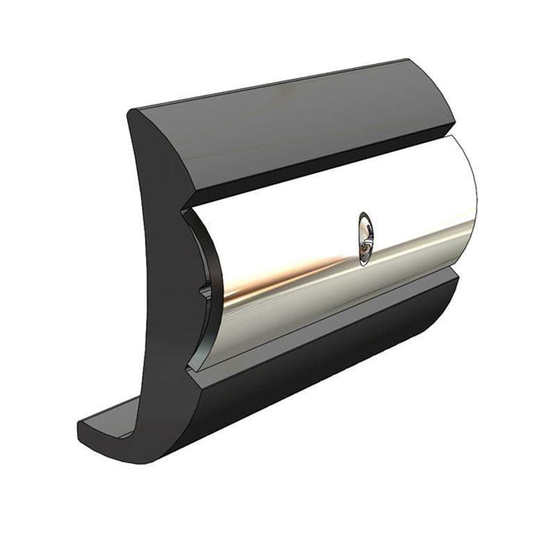 Taco Marine V21-9790BKA20D Rigid Vinyl, Black Rub Rail, 7/8"W x 2-3/16"H x 20'L