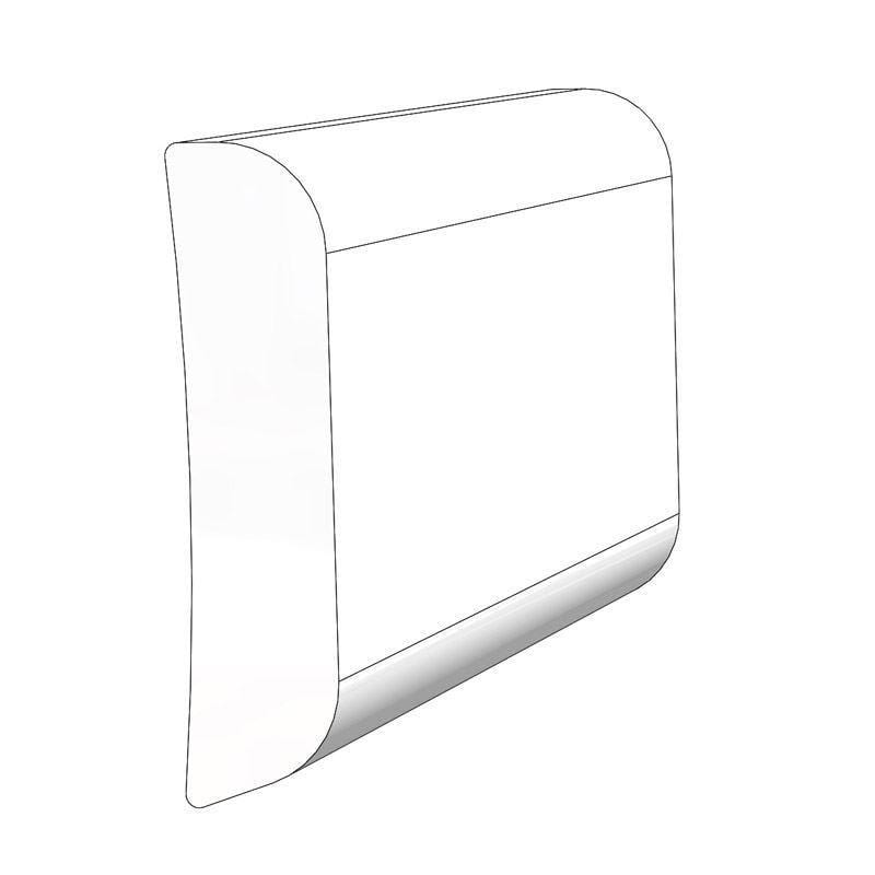 Taco Marine V21-9939WHA20 White Angle Rub Rail Rigid PVC 3/4"W x 3"H x 20'L