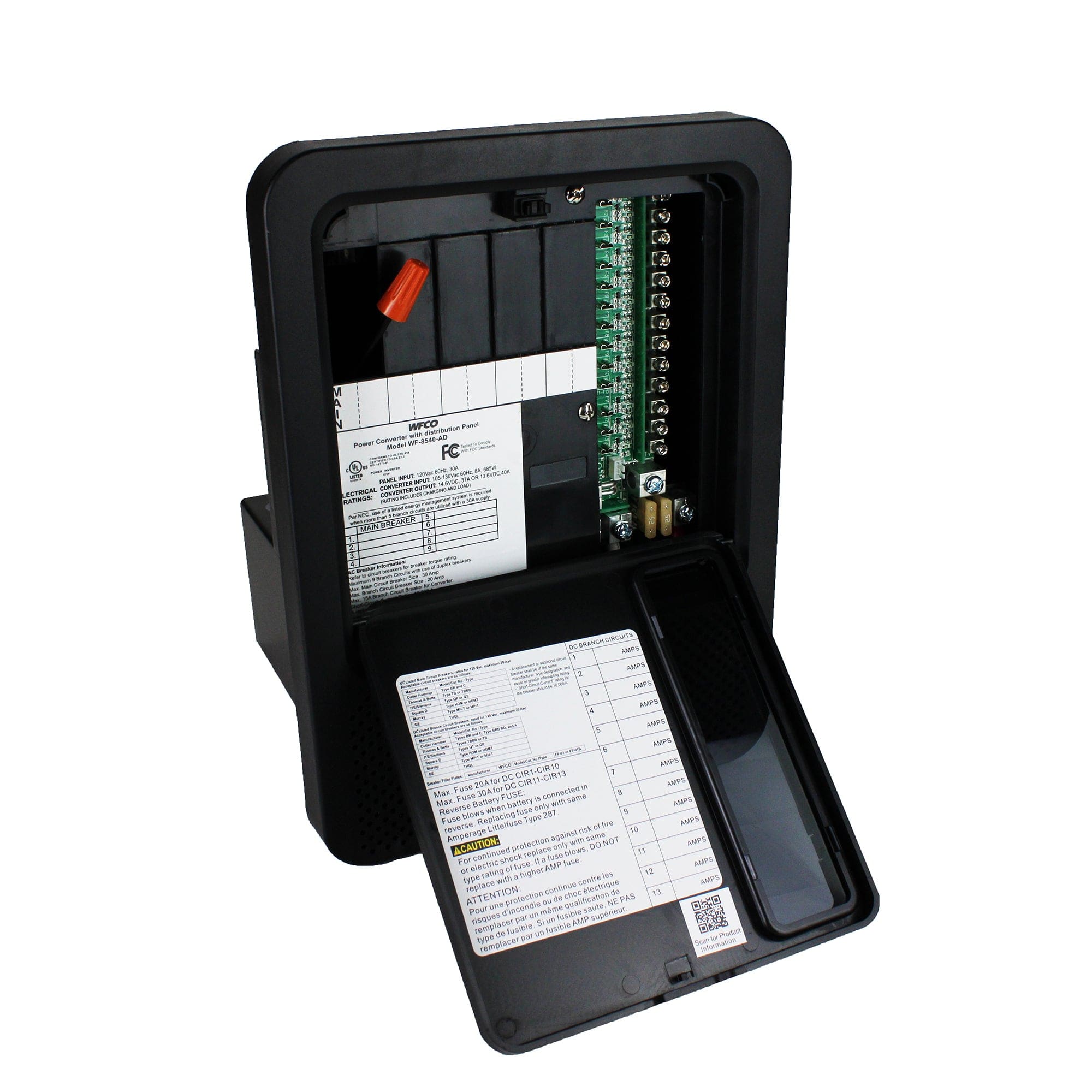 WFCO WF-8540-AD-S-B Auto Detect Converter Charger 30A AC - 40A DC Outp