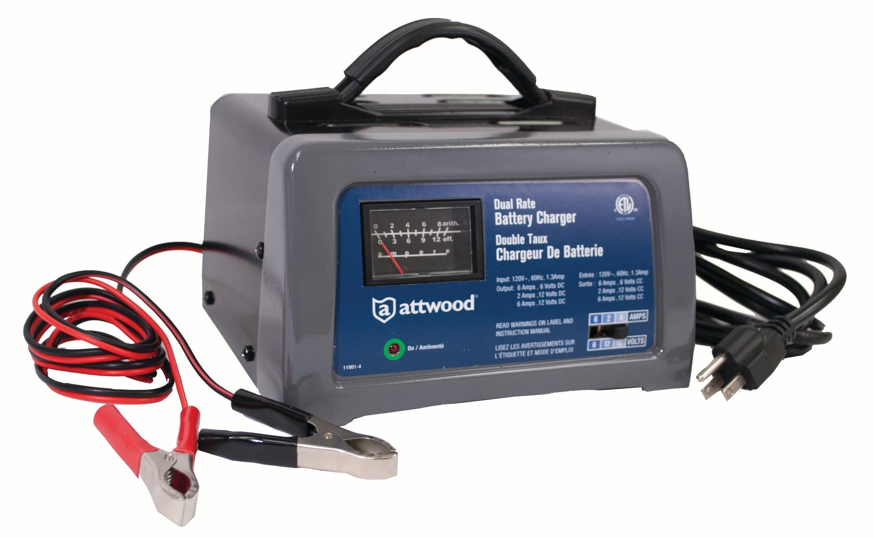 Attwood 11901-4 Dual Rate Automotive Battery Charger