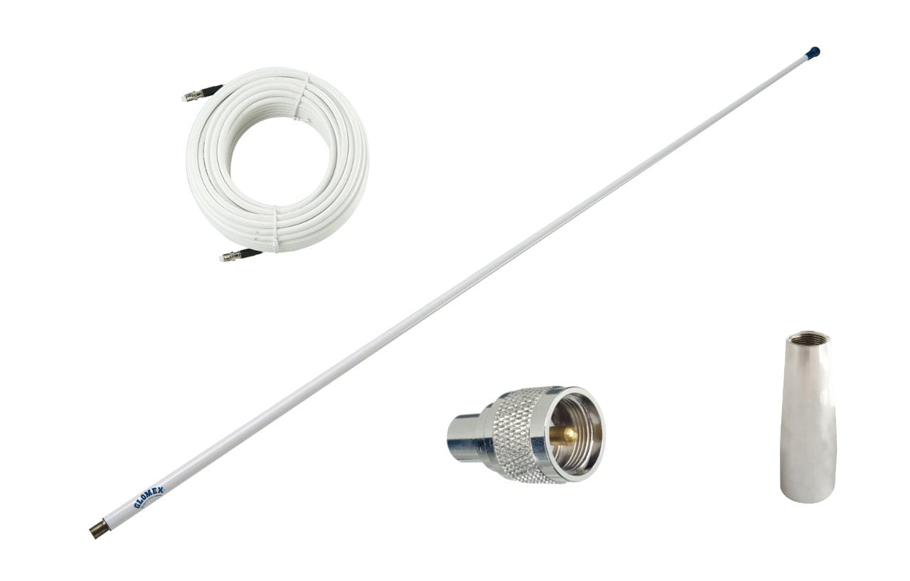 Glomex RA300PBKIT 4' Glomeasy Power Boat Kit 4' 3DB VHF Antenna With FME Termination RA350/6FME RA 358 RA352
