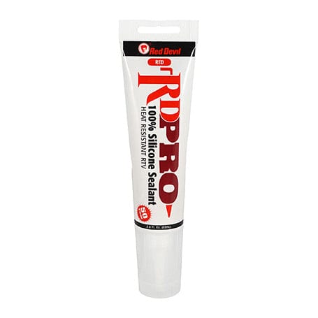 Red Devil 100% RTV Silicone Sealant Heat Resistant Industrial Grade, Red 2.8 Fl Oz - 08290I