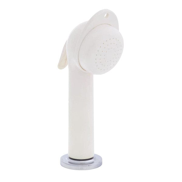 Deck-Mount Sprayer- Large Warm White Sprayer, 6' Stainless Steel Hose, Low Profile Holder Ambassador Marine 134-0052-WH