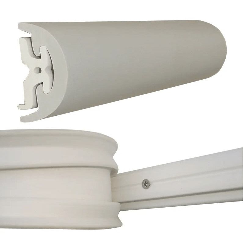 TACO Semi-Rigid Boat Rub Rail Kit White with Flex Chrome Insert 1-5/8x3/4  70FT