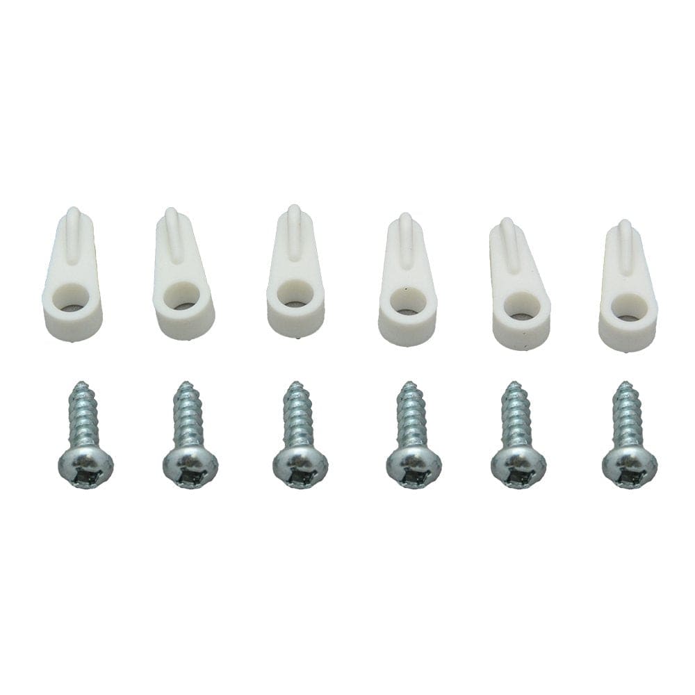 Screen Clips With Screws, 6 Pack - 1/16" Shank, White - AP Products 013-436