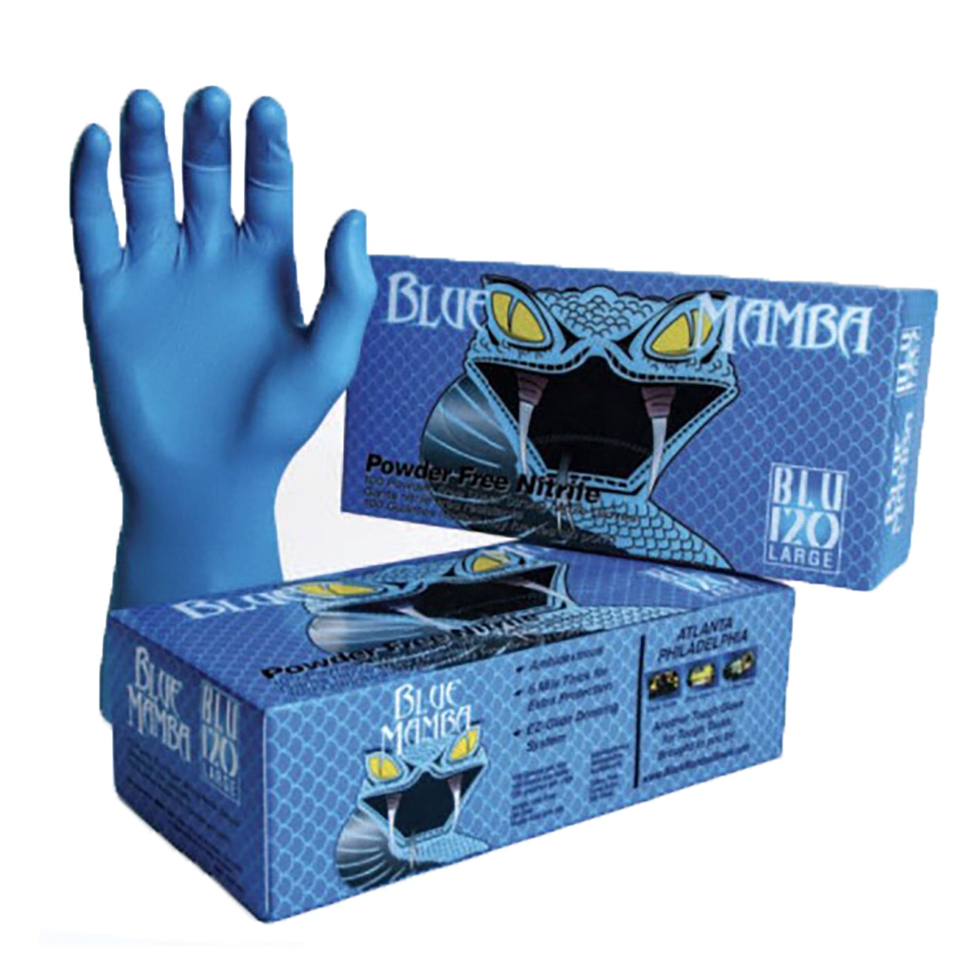 Blue Mamba Nitrile 5.5 mil, Large BLU-120