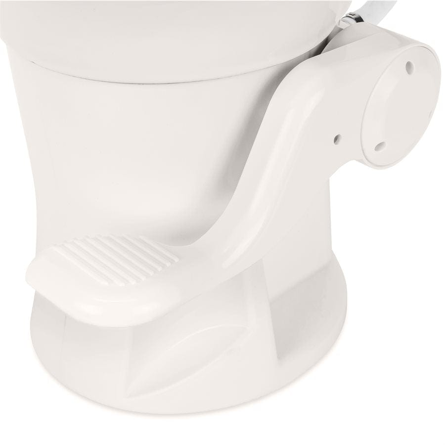 Camco 41715 Premium Ceramic RV Toilet| Gravity Flush w/ Ergonomic Design, Bone