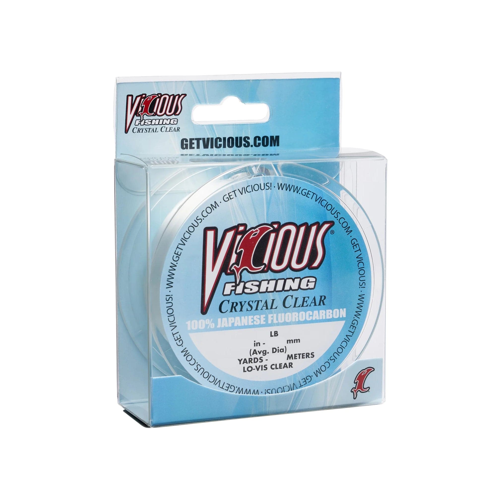 Vicious Fishing Crystal Clear 100% Japanese Fluorocarbon Line 6 Lb Test 200 Yard CFLO6