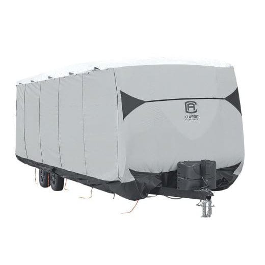Classic Accessories 80-383-101401-EX Skyshield Travel Trailer Cover Grey 18 Ft. - 20 Ft.