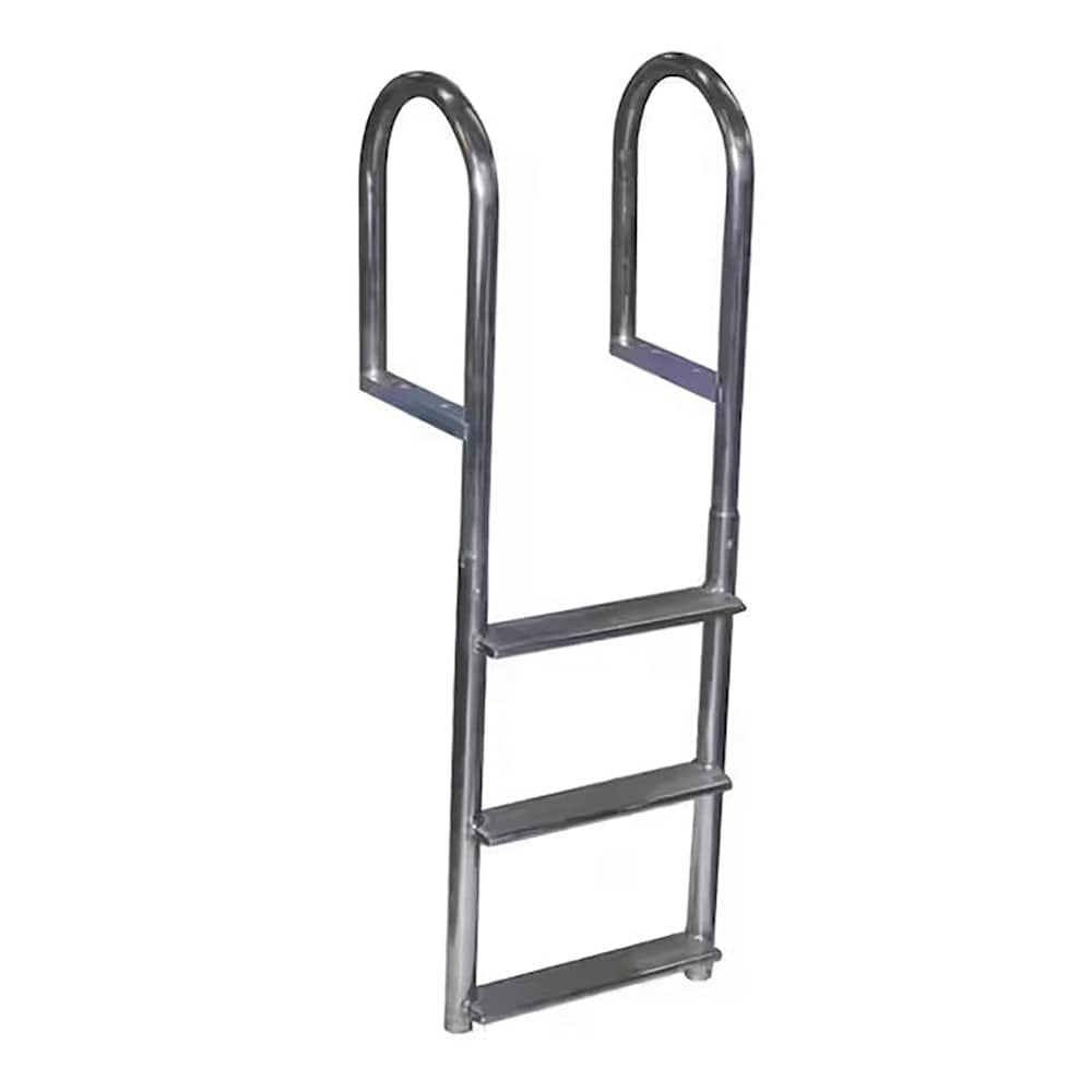 Dock Ladder, 5 Step, Fixed, WIDE Step Welded, Aluminum - Dock Edge DE2045F
