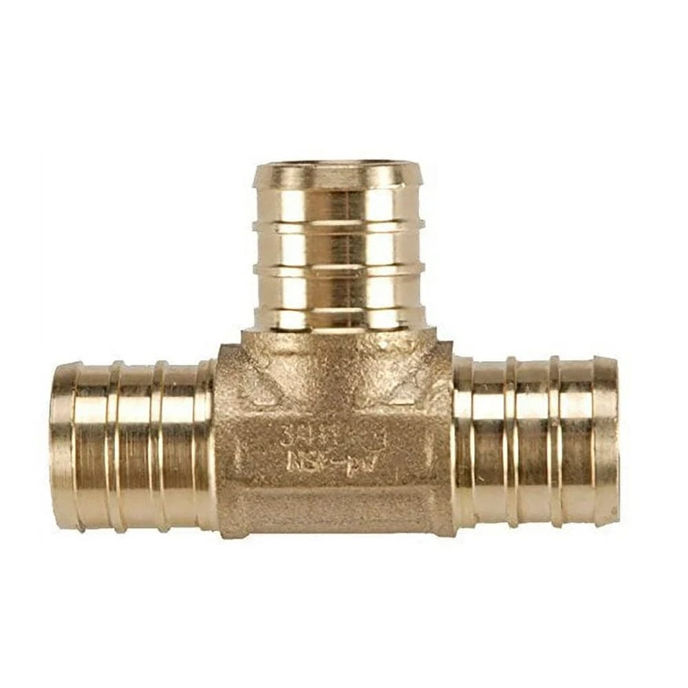 1/2" Barbed x 1/2" Barbed x 1/2" Barbed Tee , Brass - Esco 41151