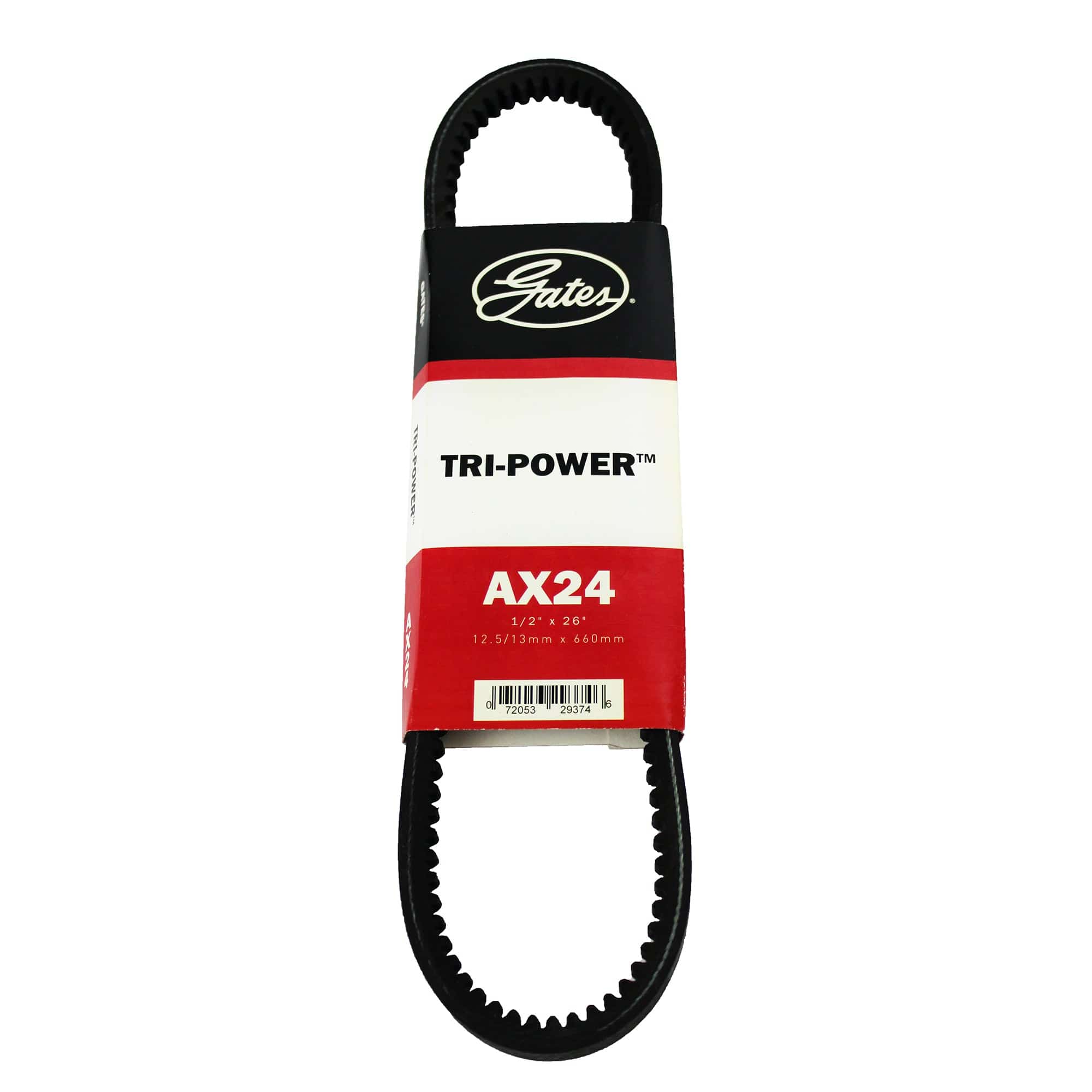 Gates AX24 Tri-Power Notched AX Section V-Belt - 1/2” x 26”