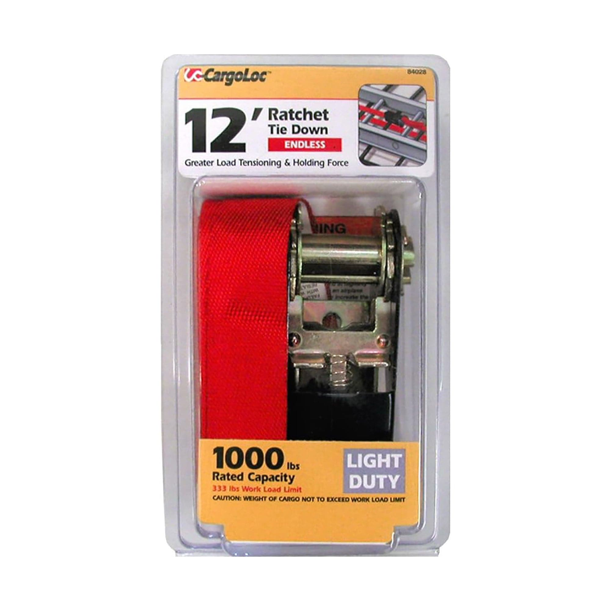 Cargoloc 1" X 12' Ratchet Tie Cargo Loc 84028