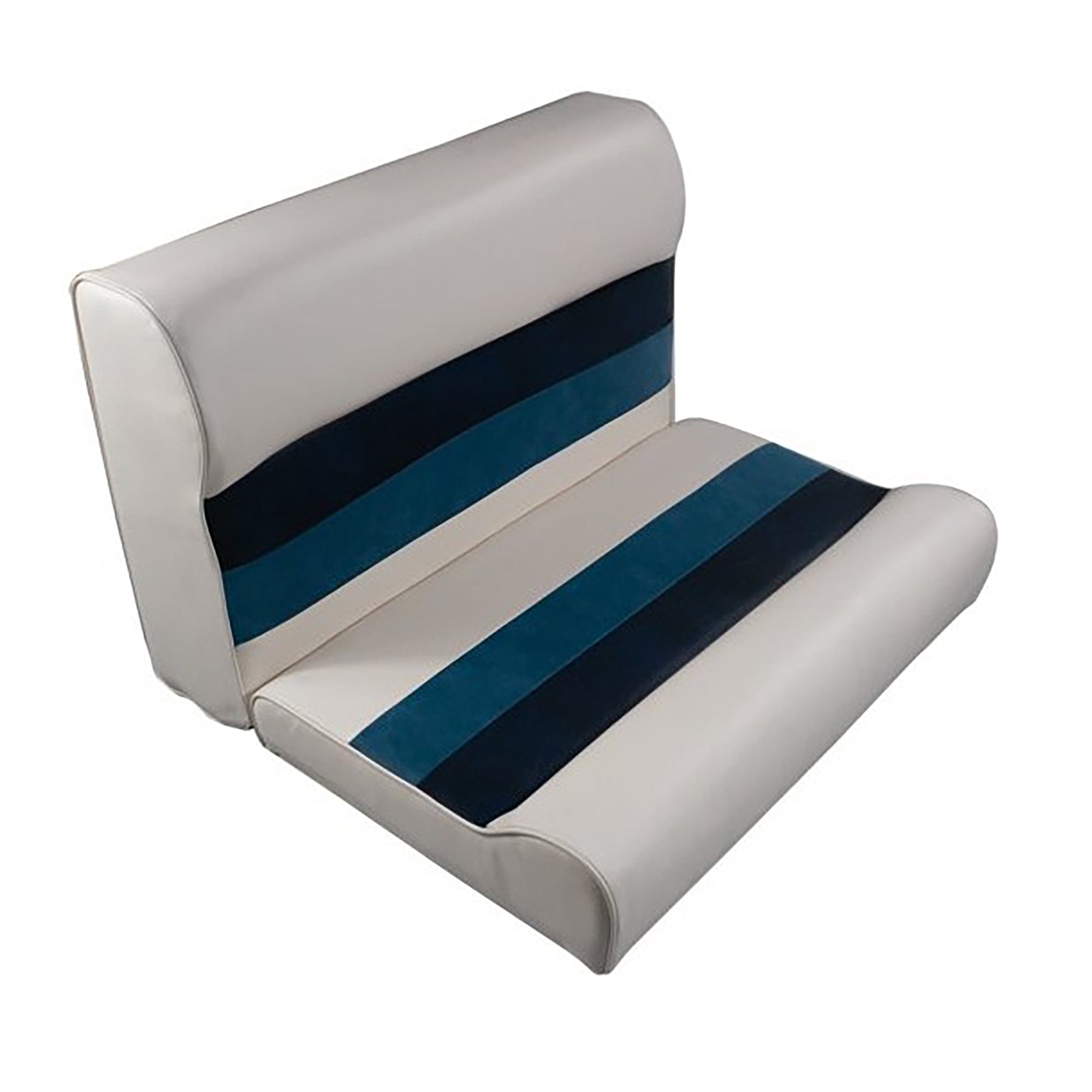 Horizon Mfg. Premium Series 28" Pontoon Bench Seat Cushion Set "Only" White/Navy/Blue 3000-AADK