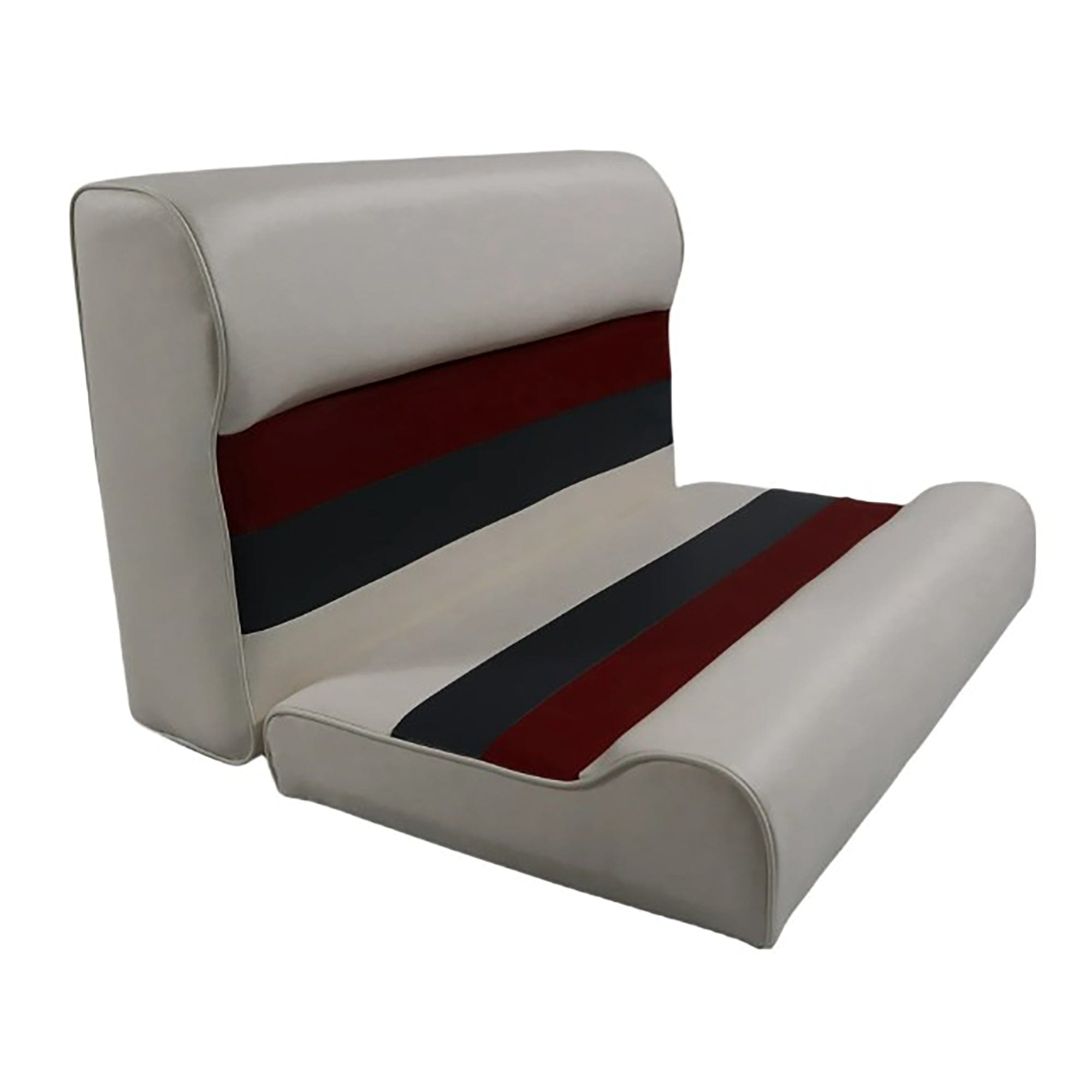 Horizon Mfg. Premium Series 28" Pontoon Bench Seat Cushion Set "Only" White/Red/Charcoal 3000-AAEC