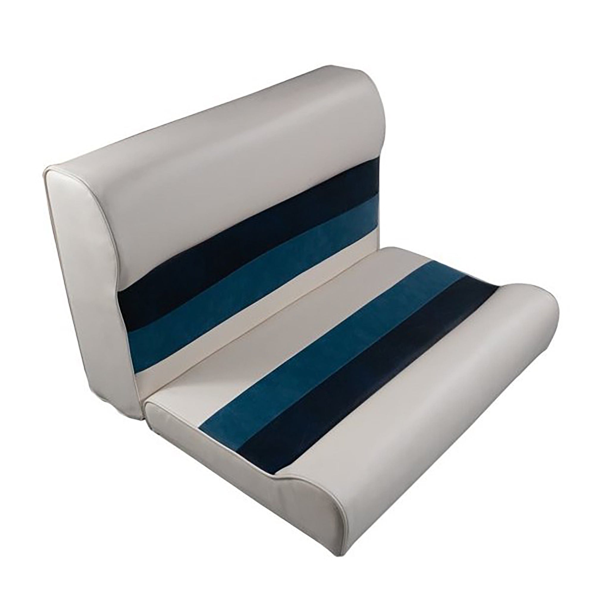 Horizon Mfg. Premium Series 28" Pontoon Bench Seat Cushion Set "Only" Gray/Navy/Blue 3000-ABDK