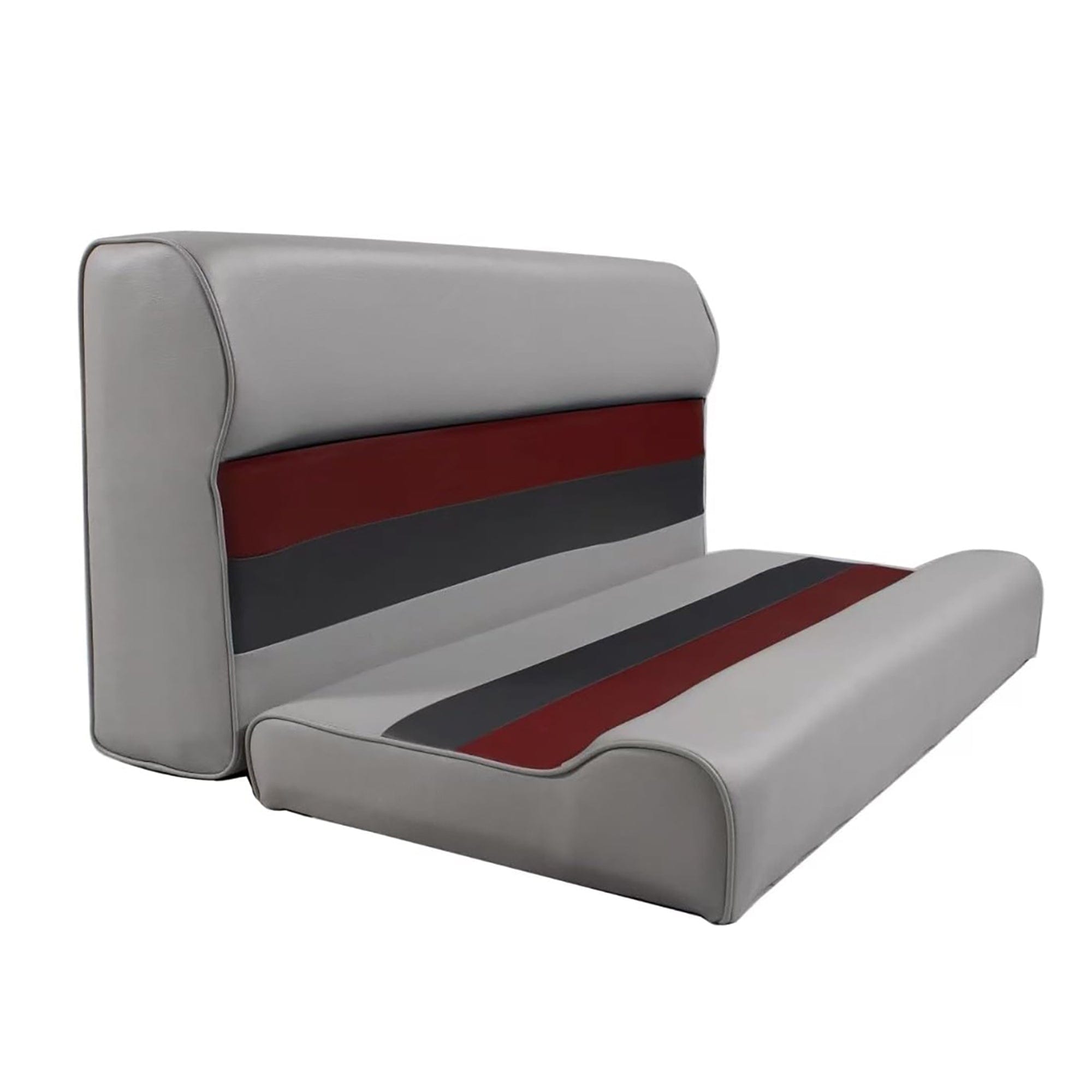 Horizon Mfg. Premium Series 28" Pontoon Bench Seat Cushion Set "Only" Gray/Red/Charcoal 3000-ABEC