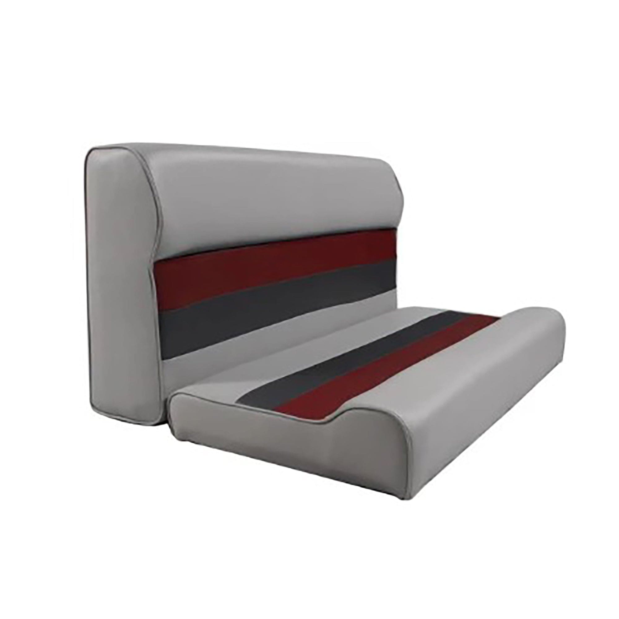 Horizon Mfg. Premium Series 37" Pontoon Bench Seat Cushion Set "Only" Gray/Red/Charcoal 3001-ABEC
