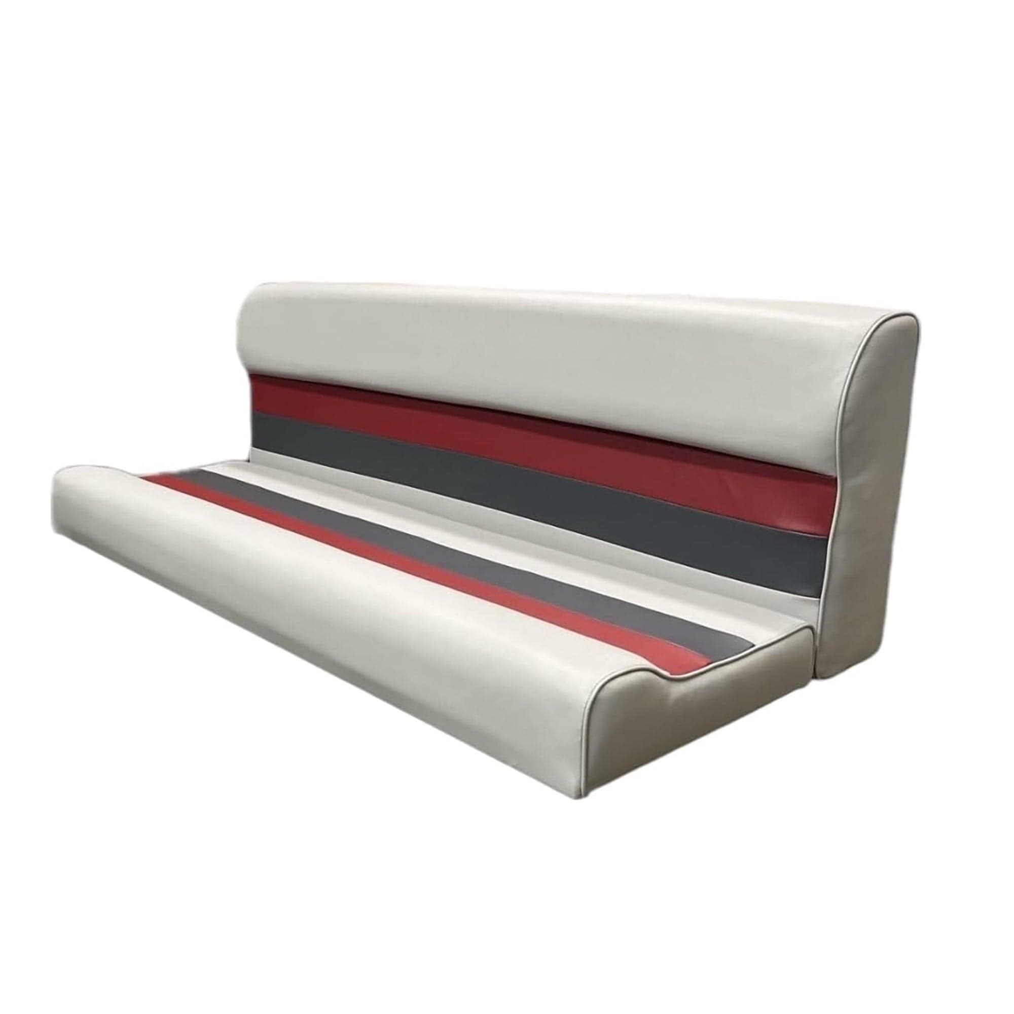 Horizon Mfg. Premium Series 55" Pontoon Bench Seat Cushion Set ONLY Gray/Red/Charcoal 3012-ABEC