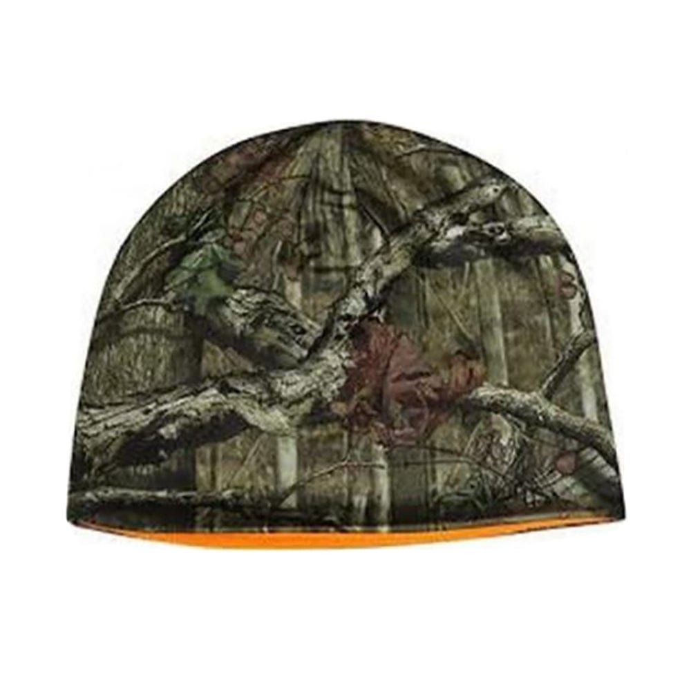 Blaze Orange & Mossy Oak Breakup Hunting Beanie, Reversible - HQ Outfitters HQ-RVBN