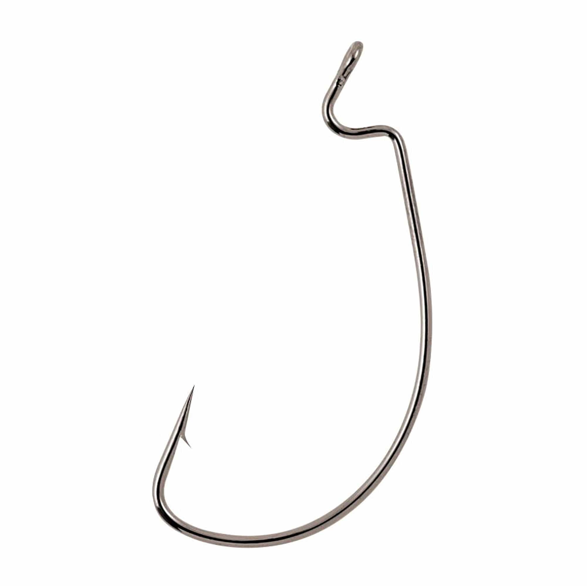 Matzuo 110011-1/0 Wide Gap Worm Hook J-Bend | Black Chrome, 1/0
