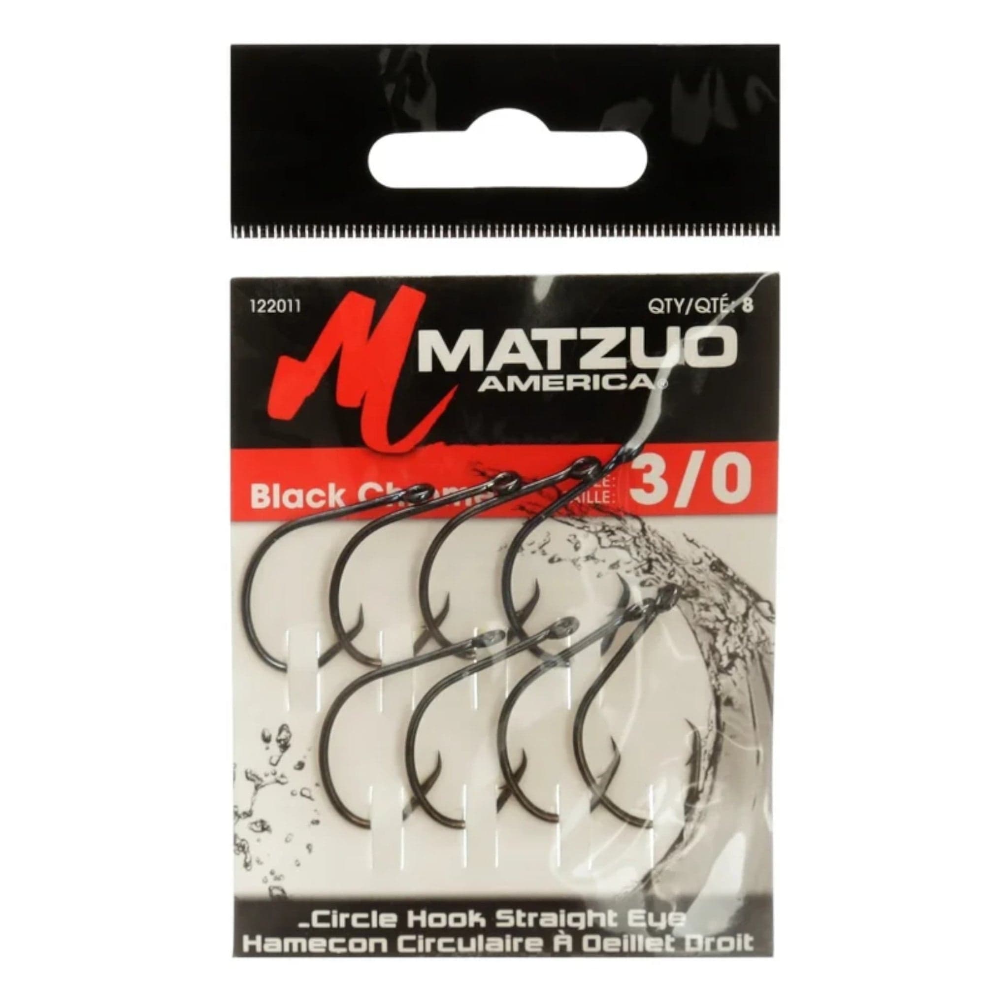 Mz Circle Straight Eye 8-Pack #3/0 Bc Matzuo 122011-3/0