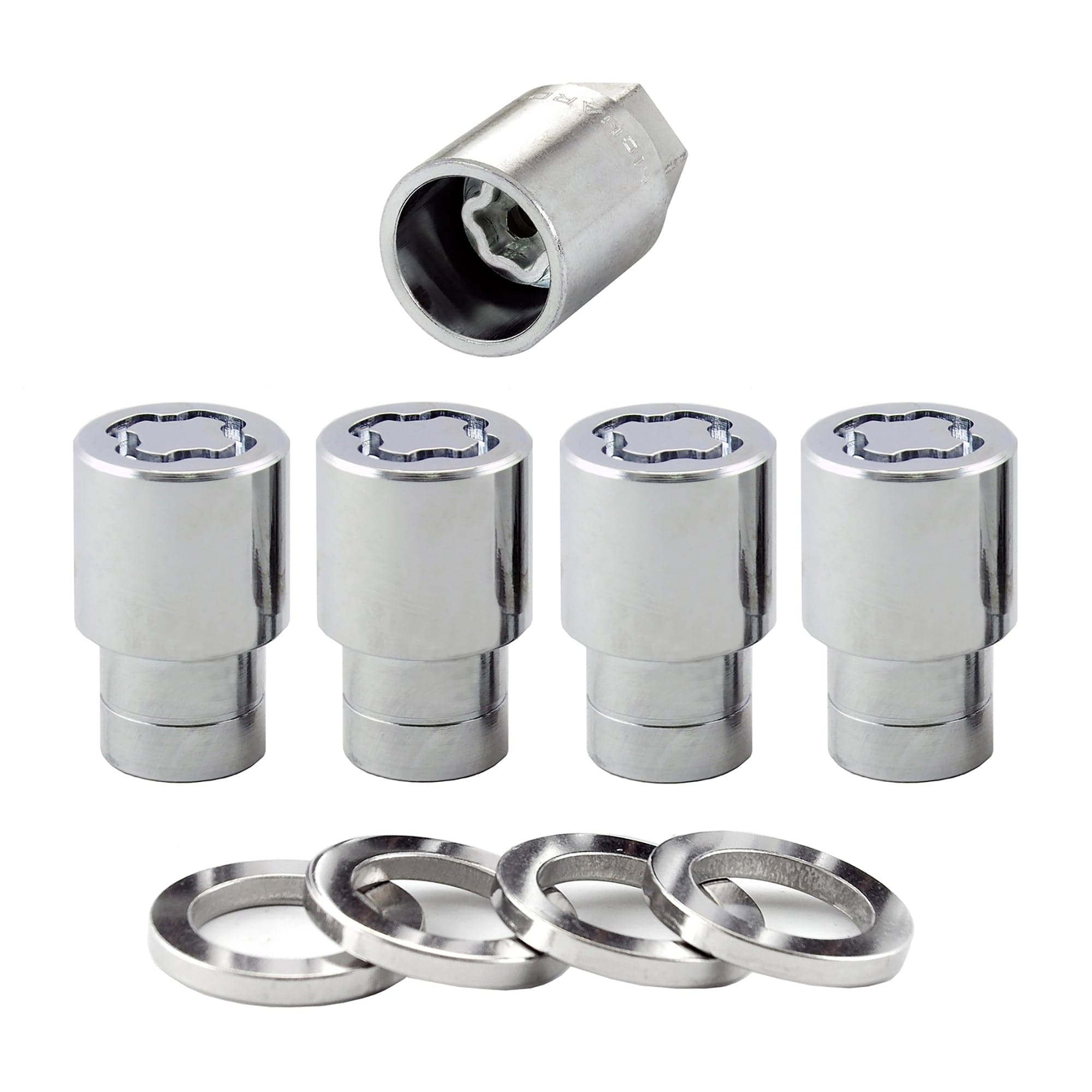 Wheel Lock Set 7/16-20 Nut Reg. .58" Shank, Dual 3/4 & 13/16 Hex, 1.38"Oal-chrome McGard 21122