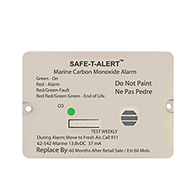 MTI Industries 62-542-WT-Marine Safe T Alert 62 Series Marine Flush Mount Carbon Monoxide Alarm