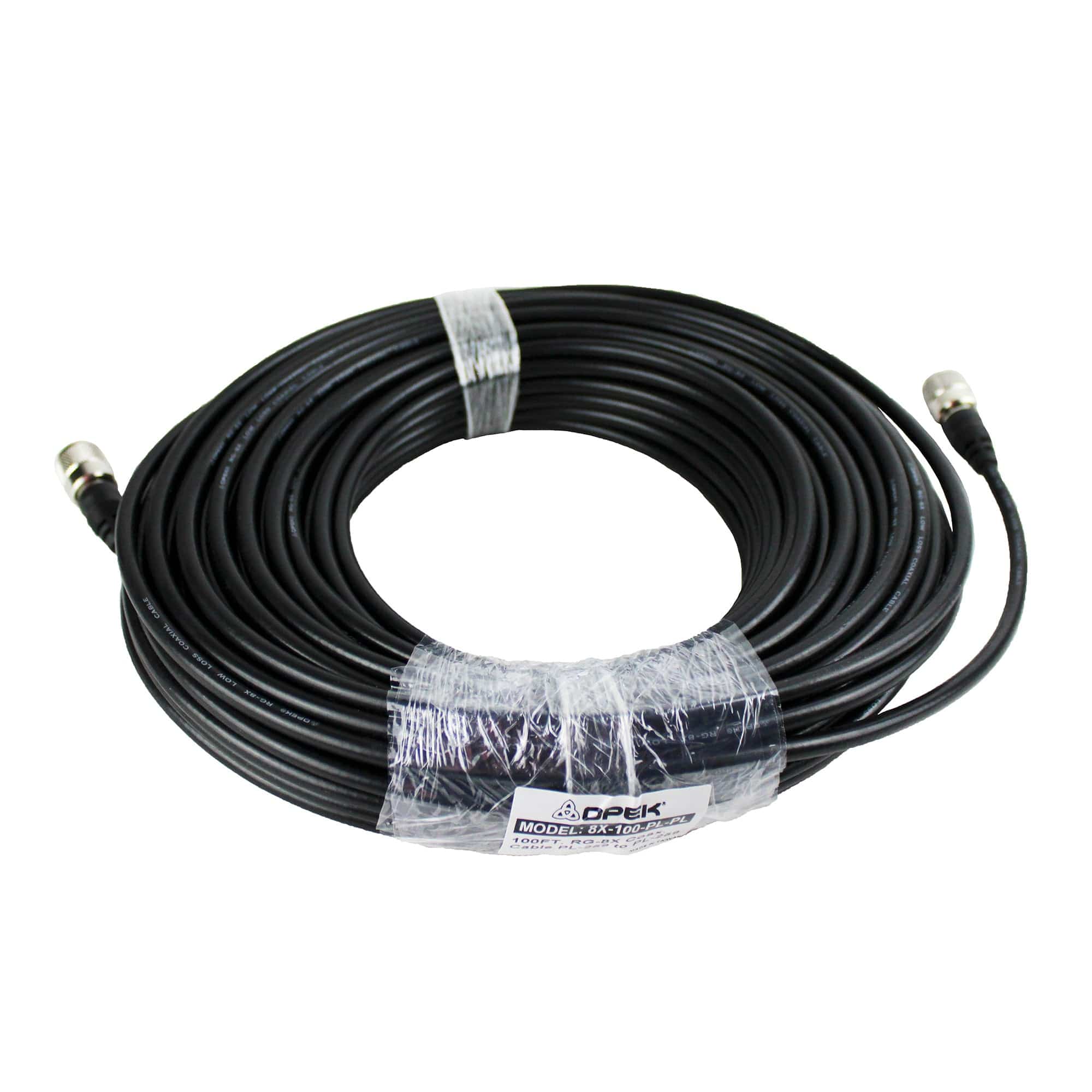 Airlink 8X-100-PL-PL 100 foot Coax Cable for CB / Ham Radio w/ PL259 Connectors - Workman