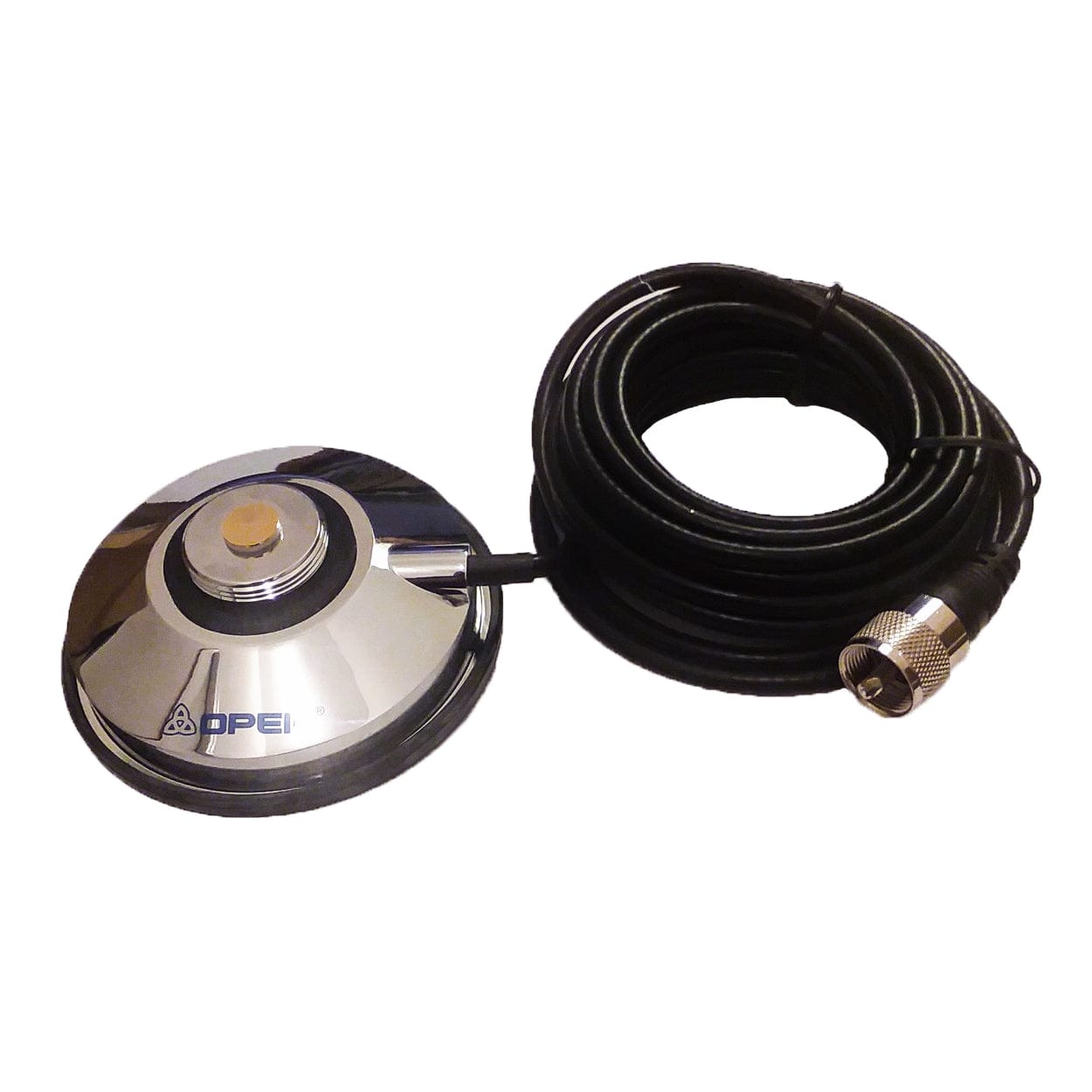 Opek AM-1203R-UM 3.5" Magnet Mount W/ Pl-259 Chrome