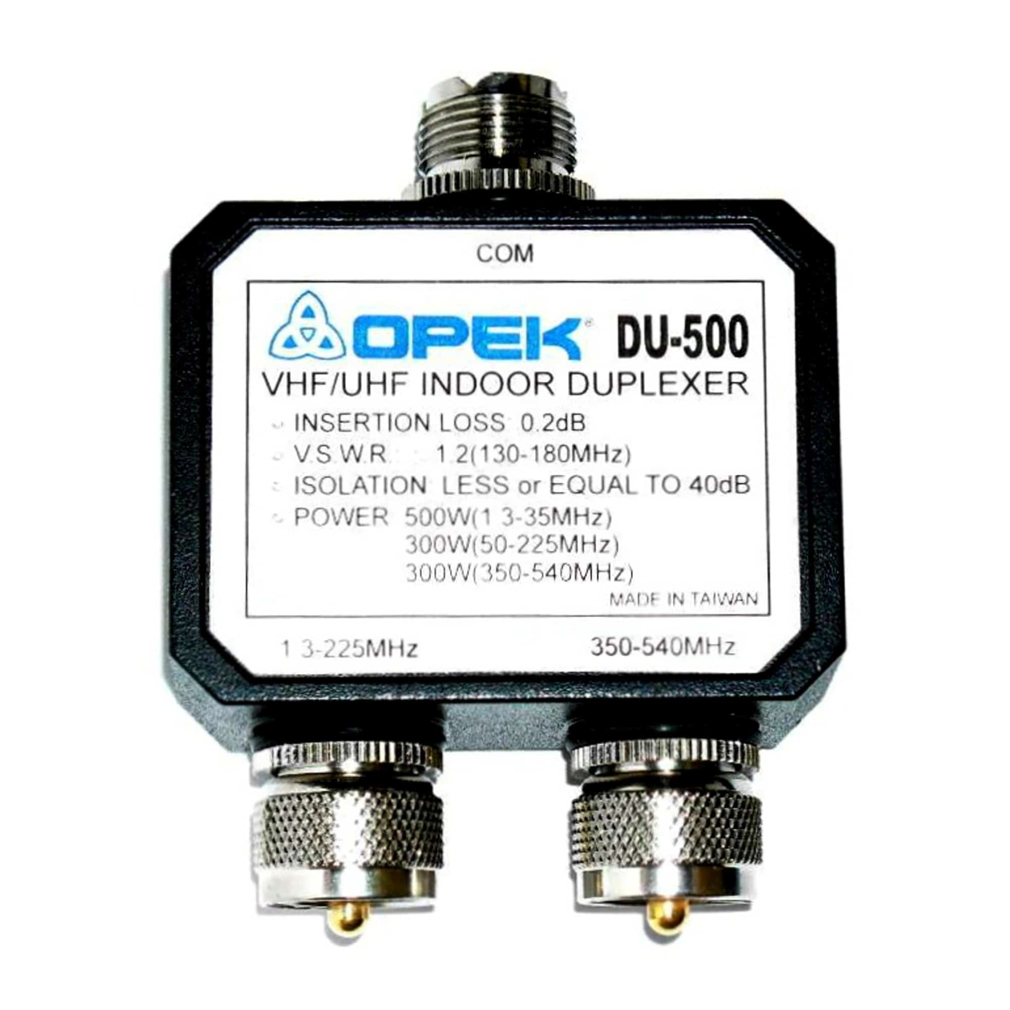 VHF / UHF Duplexer SO-239 Jack To 2 x 2 PL-259 Plugs - Opek DU-500UM
