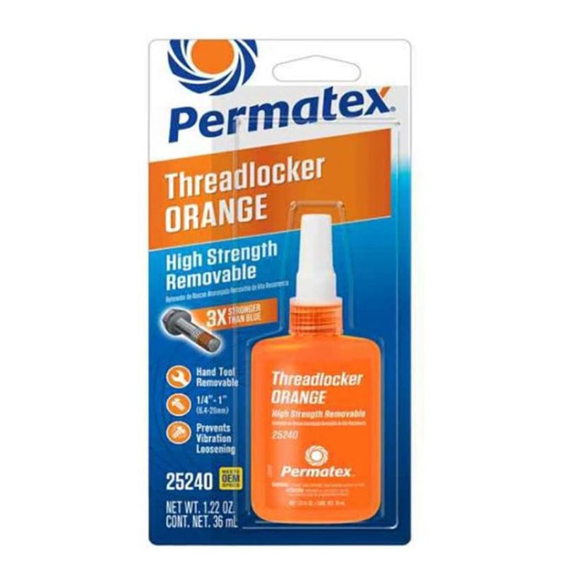 Permatex 25240 Threadlocker High Strength Removable, Orange - 36 ML