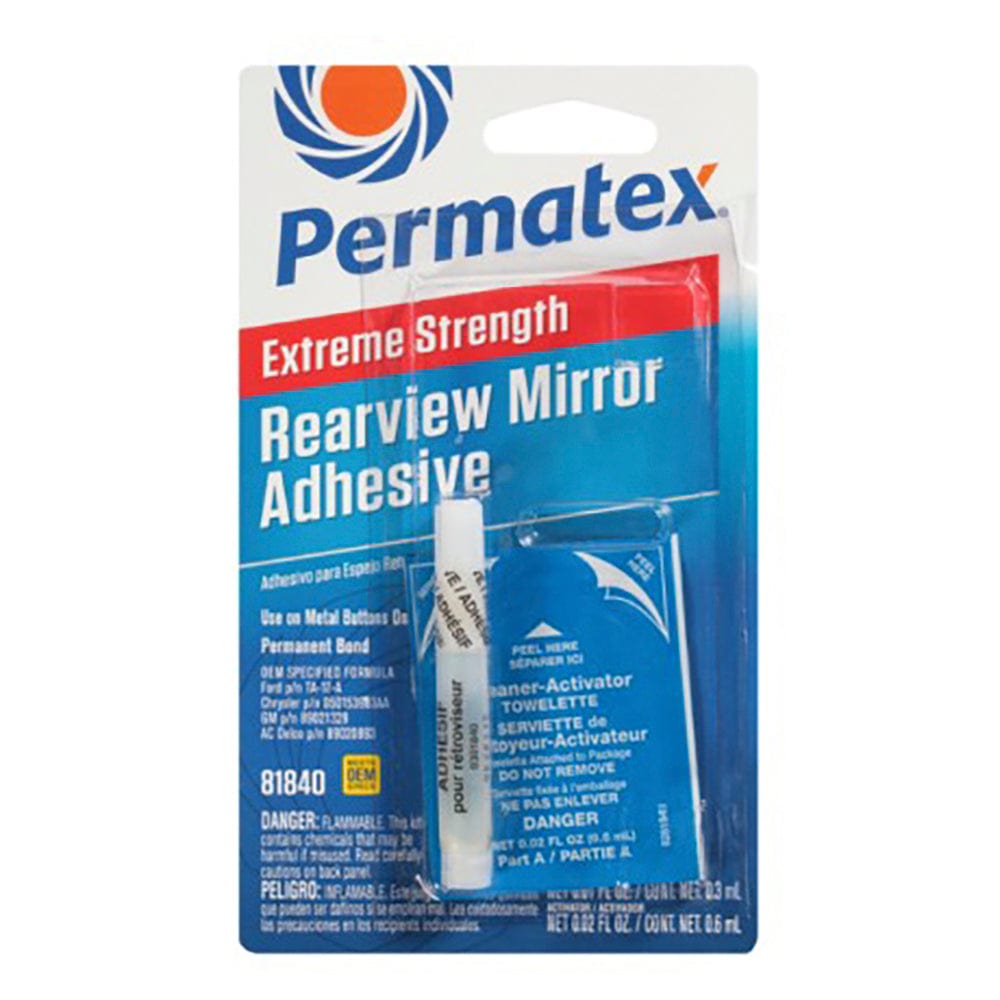 Extreme Rearview Mirror Pro Strength Adhesive .3mL / Activator Towelette .6mL carded - Permatex 81840