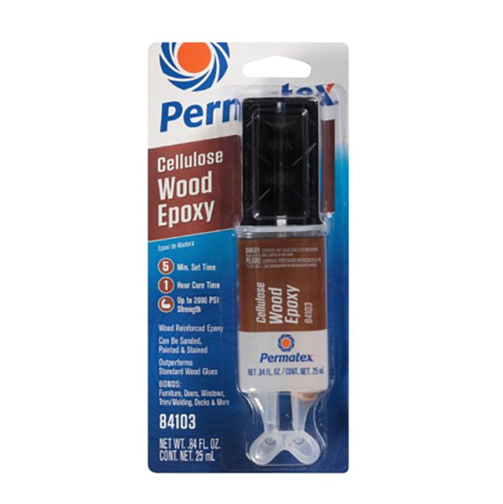 Cellulose Wood Epoxy 25 mL Dual syringe, Carded - Permatex 84103
