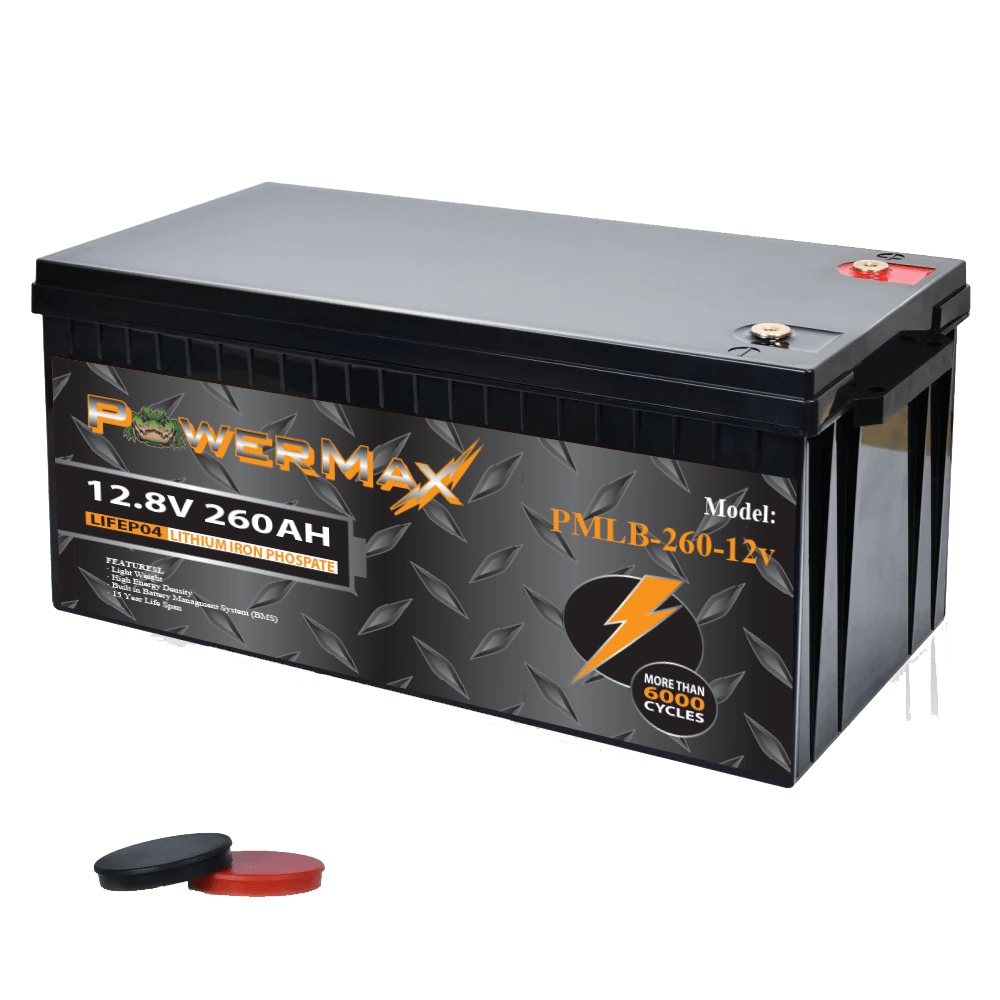 PowerMax PMLB Series LiFePO4 Lithium Battery, 12V 260A