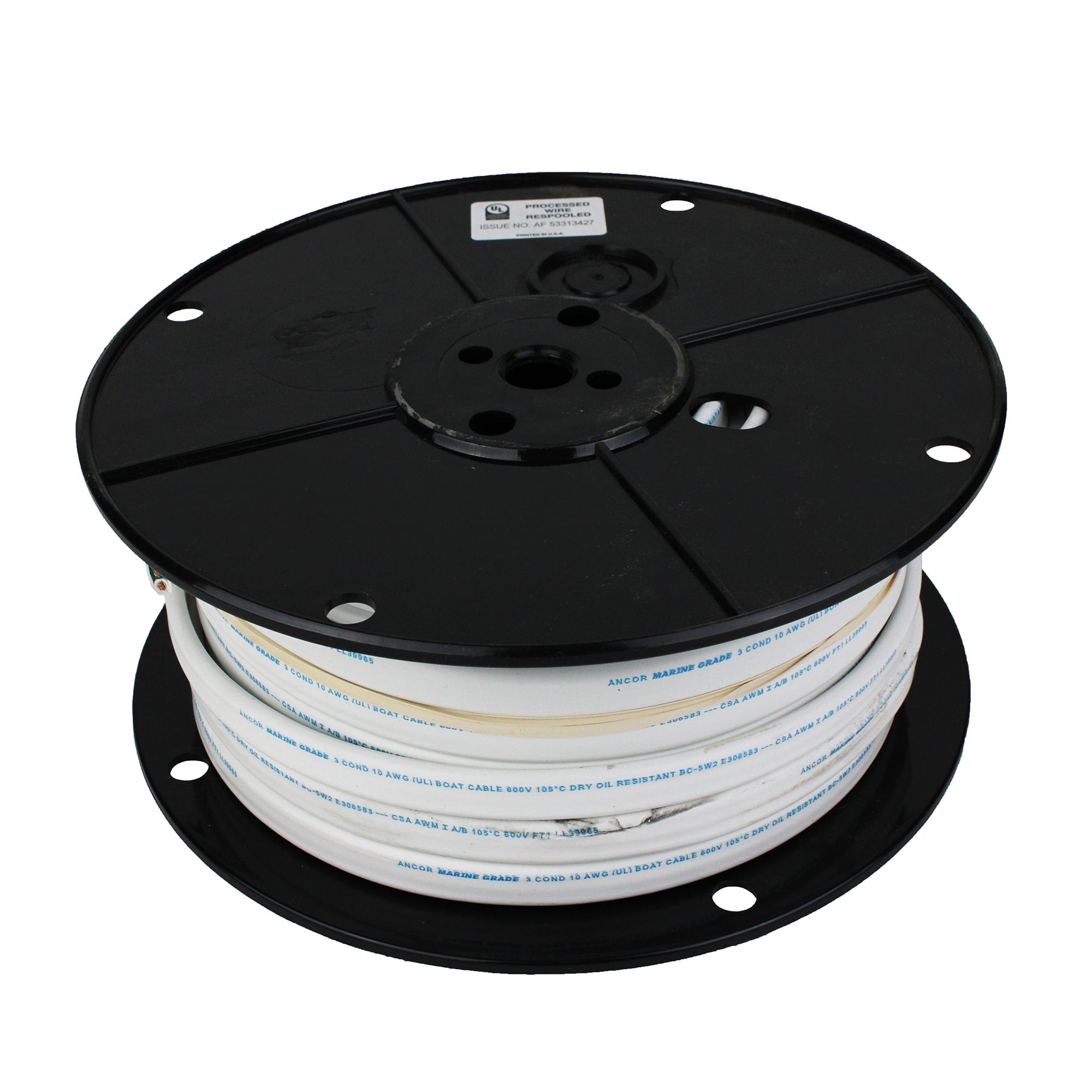 Ancor 131110 100 Ft. Triplex Cable, 10/3 AWG (3 x 5mm²), Flat