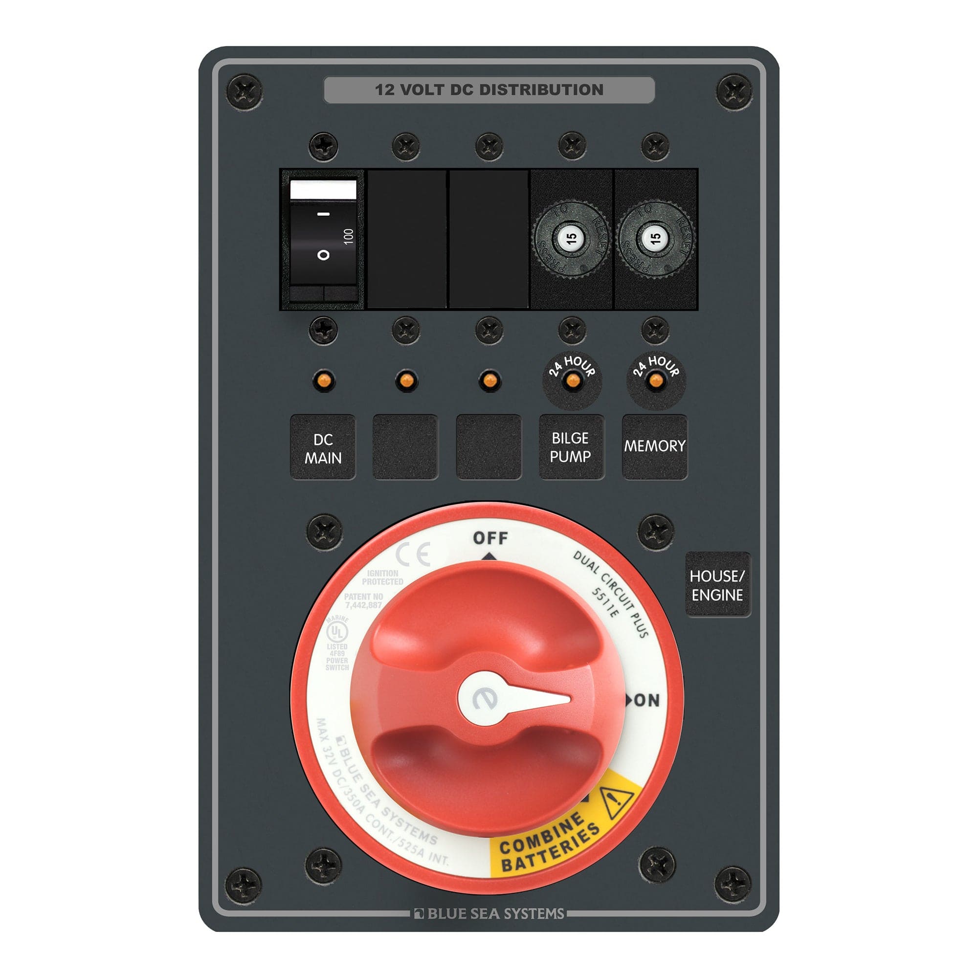 Blue Sea Systems Dual Battery Bank Management Panel - 8690