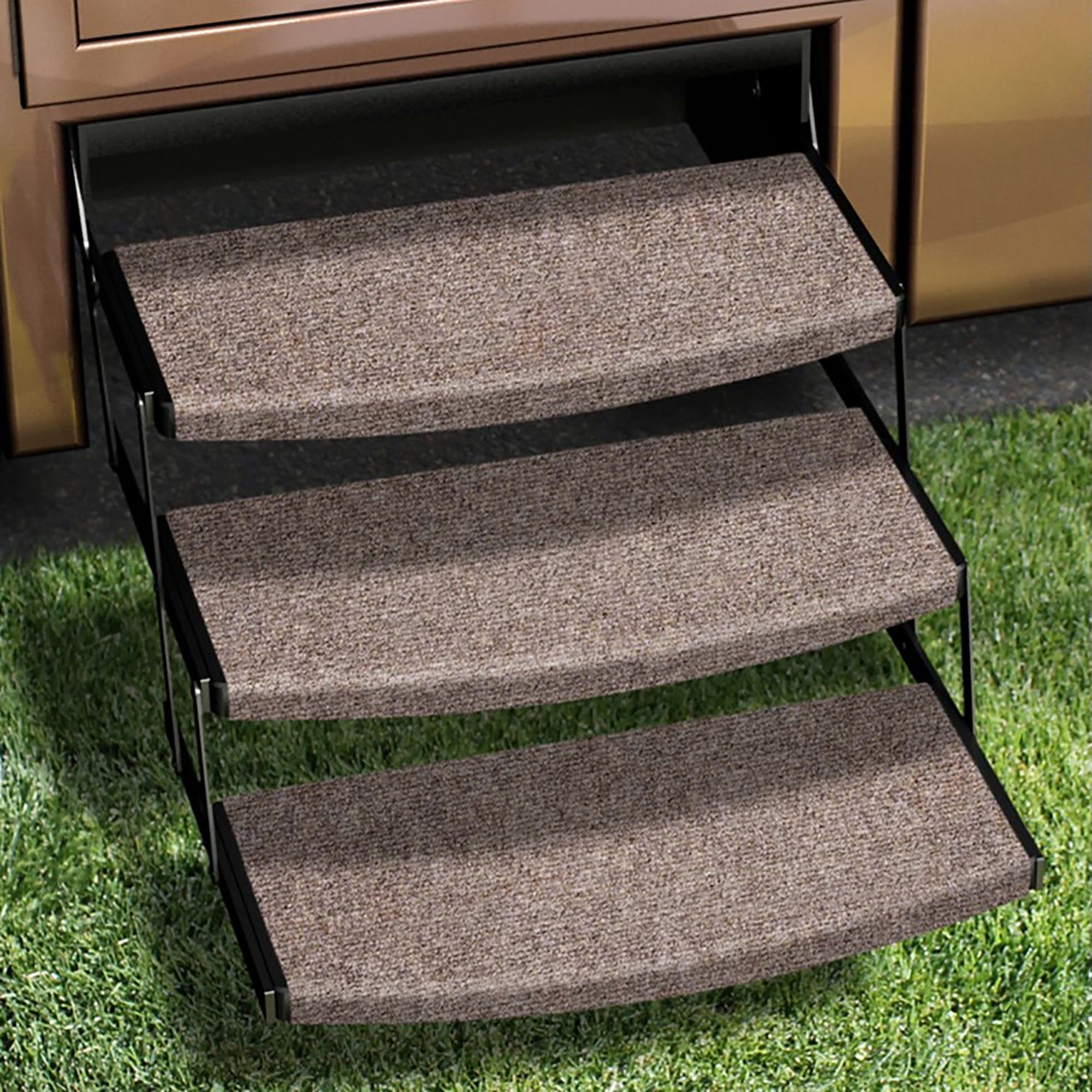 Prest-O-Fit 2-4131 Outrigger Universal RV Step Rug Walnut Brown 22 in. Wide - 3 Pack