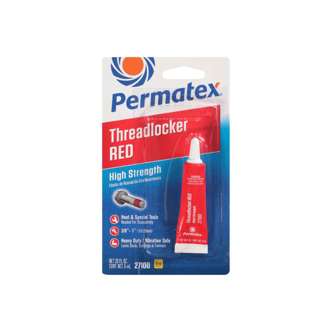 Permatex 27100 Threadlocker High Strength, Red - 6 ML