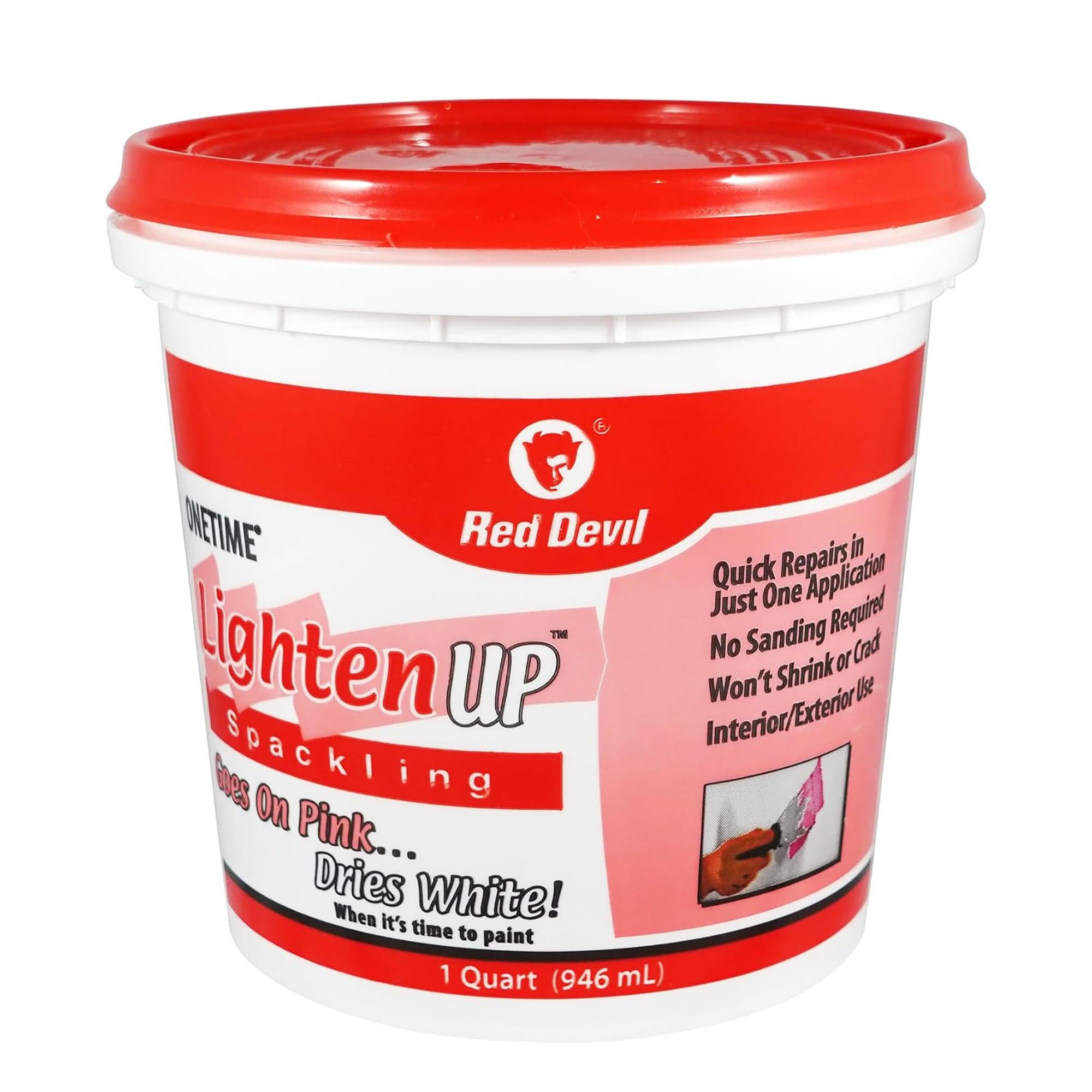 Red Devil Onetime® Lighten-Up Spackling 1 Quart Tub - 0574