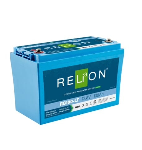 RELiON RB100-LT 12V 100Ah Cold Weather Deep Cycle Lithium Battery