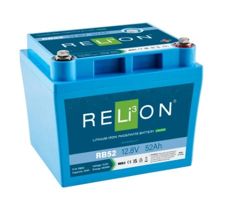 RELiON RB52 12V 52Ah Deep Cycle Lithium Battery