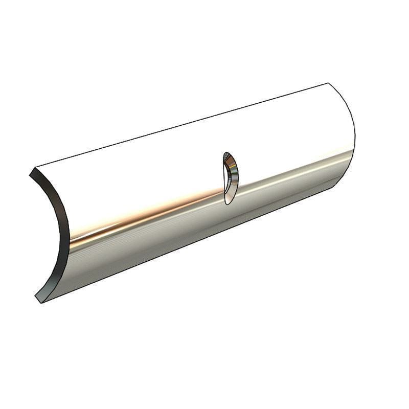 TACO Marine S11-4511P16 SS Hollow Back Rub Rail - 3/4" W x 16'