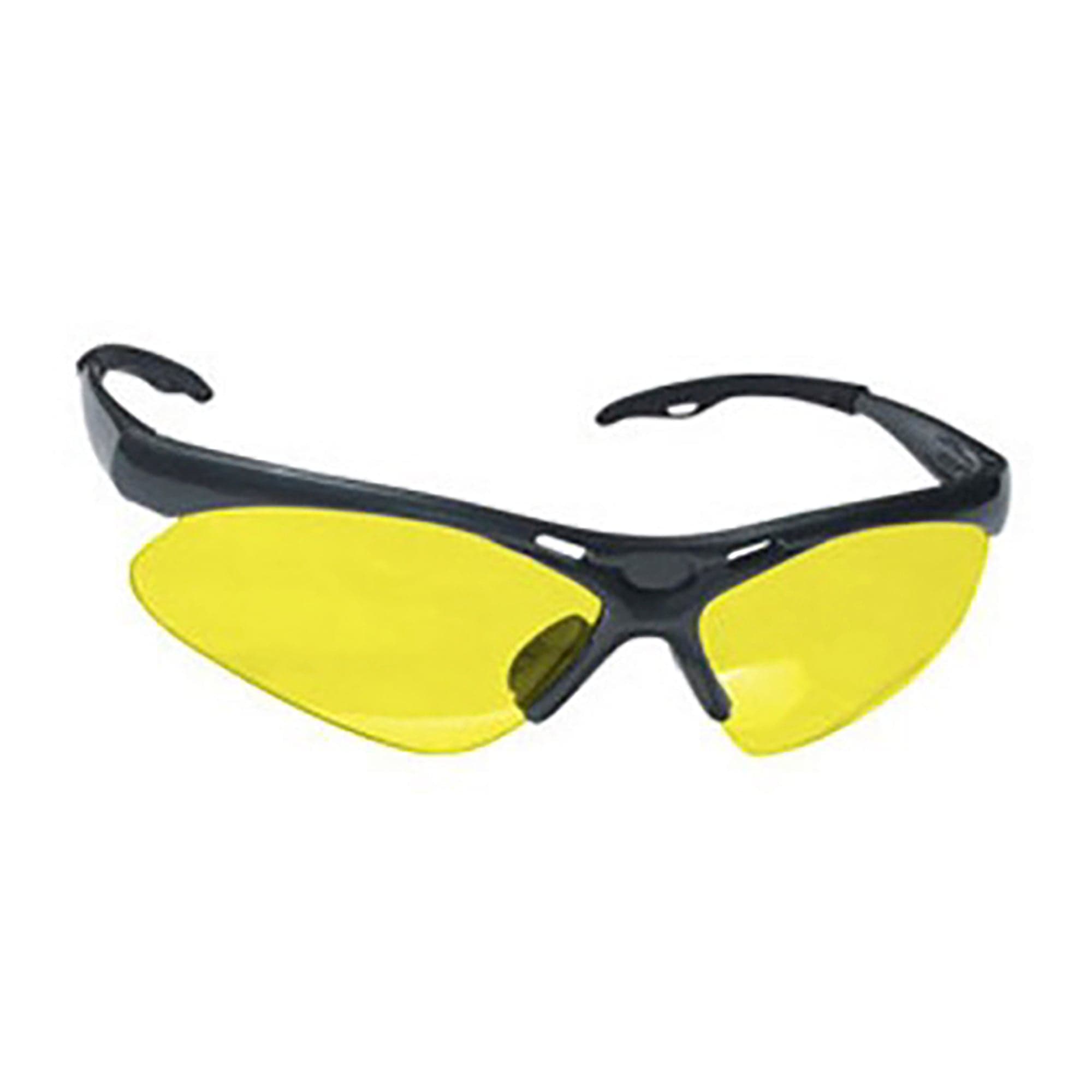 SAS Safety Corp. 540-0205 Diamondbacks Safety Glasses - Black Frame - Yellow Lens - Polybag