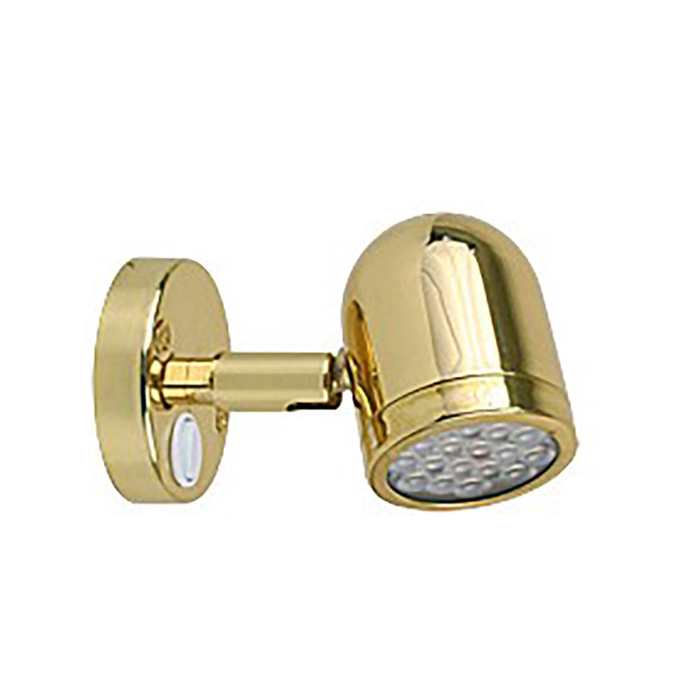 Scandvik 19052P LED Brass Cabin Reading Light